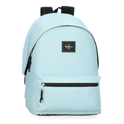 Afbeelding van Pepe Jeans Aris kleurrijke rugzak voor laptop, dubbel vak, draagbaar, 31 x 44 17,5 cm van polyester, Joumma Bags, Blauw, Laptoprugzak met vak