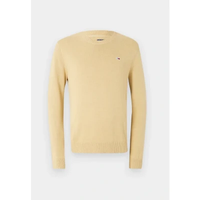 Afbeelding van Tommy Jeans Essential Light Sweater Trui, Heren, Maat: 54, Relic tan