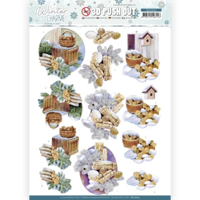 Afbeelding van 3D Push Out Jeanine&#039;s Art Winter Charme Wood