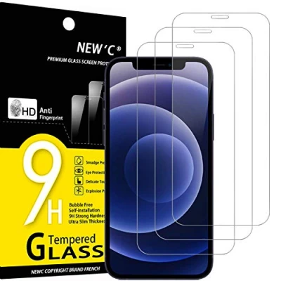 Afbeelding van NEW&#039;C 3 Stuks, Screen Protector voor IPhone 12 Mini (5.4 Inch), Gehard Glass Schermbeschermer Film 0.33 mm ultra transparant, resistent