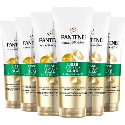 Afbeelding van 6x Pantene Conditioner Smooth&amp;Sleek 230 ml
