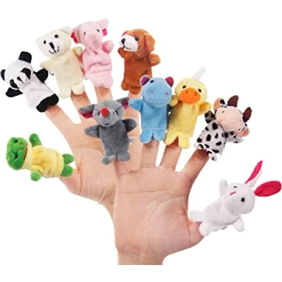 Afbeelding van 10 Vingerpoppetjes dieren Vingerpopjes Vingertop Diertjes