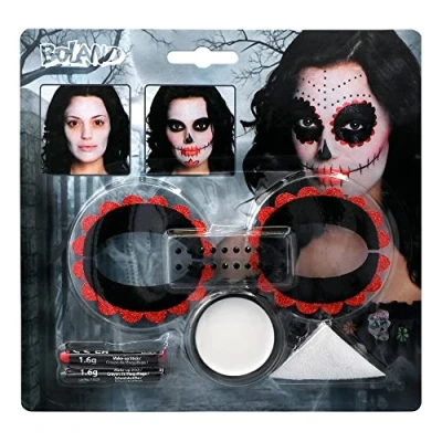 Afbeelding van Boland Schminkset Day of the dead Carnaval, Halloween, Themafeest Halloween schmink Horror Dia de los Muertos