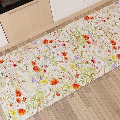 Afbeelding van PETTI Artigiani Italiani Keukentapijt, antislip keukenloper, wasbaar, loper voor keuken, 52 x 100 cm, Design Tropical 05, 100% Made in Italy
