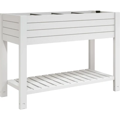 Afbeelding van Plantenbak verhoogd 110x45x79 cm polypropeen wit