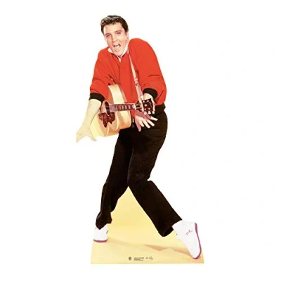 Afbeelding van Star Cutouts kartonnen display van Elvis rode jas en gitaar