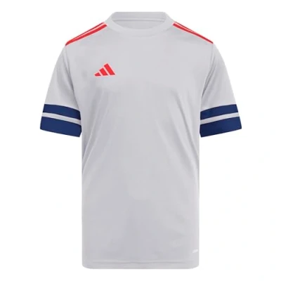 Afbeelding van adidas Uniseks Kind SQUADRA25 JERSEY SHORT SLEEVE KIDS, glory grey/team navy blue 2/pure ruby, 11 12 Years