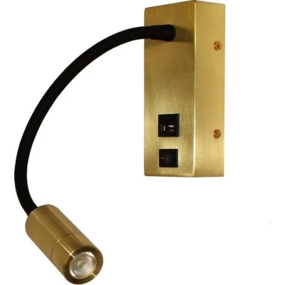 Afbeelding van Artdelight wandlamp Easy 1 lichts 30 x14 cm mat goud