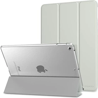 Afbeelding van MoKo Case Fit 2018/2017 iPad 9.7 5th / 6th Generation, Slim Lightweight Smart Shell Stand Cover with Translucent Frosted Back Protector Apple Inch 2018/2017, SILVER(Auto Wake/Sleep)