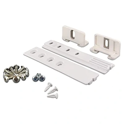 Afbeelding van DL pro Universele deurmontageset voor sleepdeur sleepscharnier ook Liebherr 9086322 deurmontage scharnier bevestiging houder inbouw koelkast vriezer