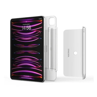 Afbeelding van Dracool Pencil pennenhouder voor Apple Pro/Apple 2e generatie, compatibel met Magic Keyboard, Smart Keyboard folio en andere magnetische hoesjes, stylus penhouder iPad, wit