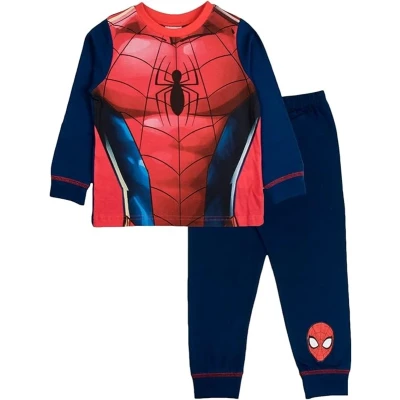 Afbeelding van Spiderman pyjama rood met blauw Spider Man pyama maat 104
