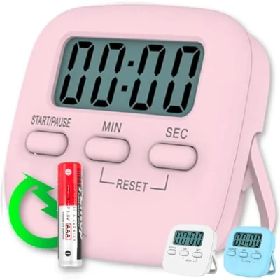 Afbeelding van CREADY® Keukentimer met Groot LCD Scherm Digitale Stopwatch Luide Alarm Timer voor Examenvoorbereiding Pomodoro Timerklok