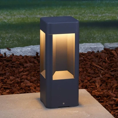 Afbeelding van Lucande LED buitenlamp Aluminium, polycarbonaat H: 30.5 cm antraciet