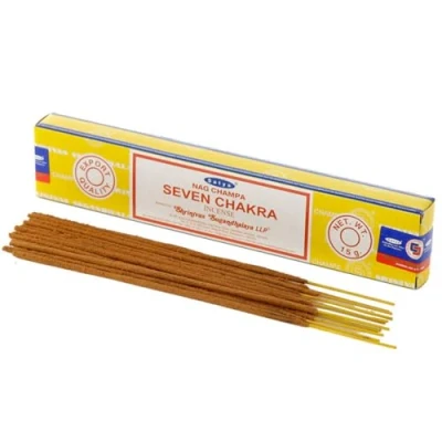 Afbeelding van Satya Sai Baba Nag Champa Seven. Chakra Wierook Sticks Agarbatti Export Kwaliteit