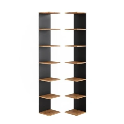 Afbeelding van Vicco Wandrek Paolo, antraciet, 28 x 190 cm, 2 delige set