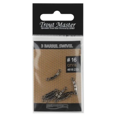 Afbeelding van Trout Master 3 Jointed Rolling Swivel (10 psc) Maat : 14