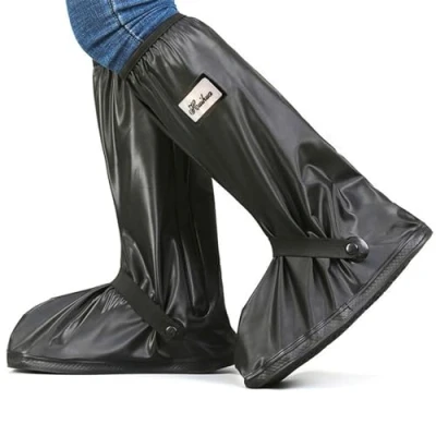 Afbeelding van Waterdichte Overschoenen Regenoverschoenen voor Mannen en Vrouwen Outdoor antislip schoenovertrek met Reflecterende Motorfiets Scooter Fiets Fietsen (36 37,Zwart)