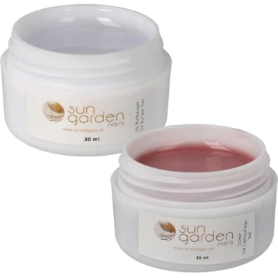 Afbeelding van UV gelset, opbouwgel 30 ml en cover, ml, buildergel voor nagels, transparant, camouflagegel, nageldesign, kunstnagels