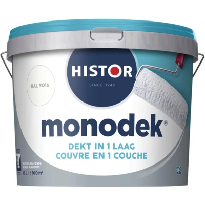 Afbeelding van Histor Monodek Muurverf 10 liter RAL 9016