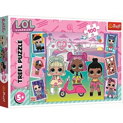 Afbeelding van Trefl L.O.L. Surprise, Foto&#039;s van Poppen Puzzel 100 Elementen Kleurrijke Puzzels voor kleine fans poppen, Creatief Amusement, Plezier Kinderen vanaf 5 jaar