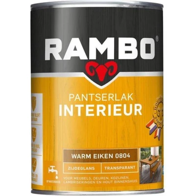 Afbeelding van Rambo Interieur Lak Transparant Zijdeglans Warm Eiken 0804 1,25 liter