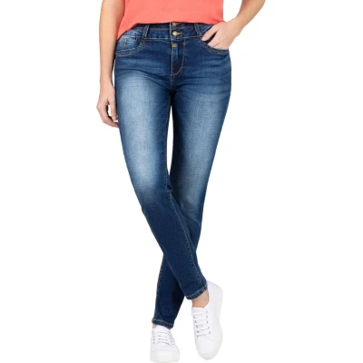 Afbeelding van TIMEZONE Dames Jeans Broeken slim ENAYTZ Womanshape Fit Blauw 26W / 34L Volwassenen