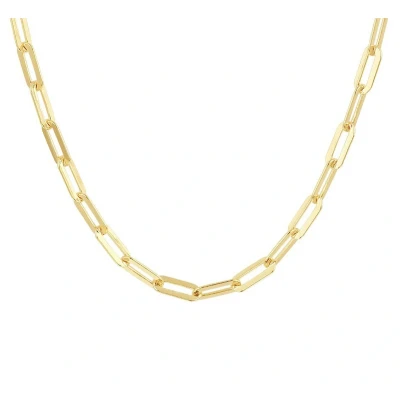 Afbeelding van Zilver Verguld Collier paperclip platte buis 3 2101069 40 cm