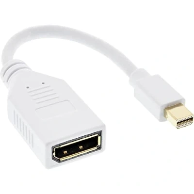 Afbeelding van Mini DisplayPort adapter versie 1.2 (4K 60 Hz) / wit 0,15 meter