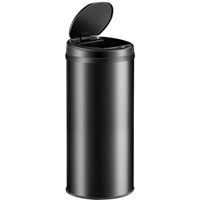 Afbeelding van Monzana Prullenbak Automatisch Rond 50L 31x78cm Display Sensor Zwart