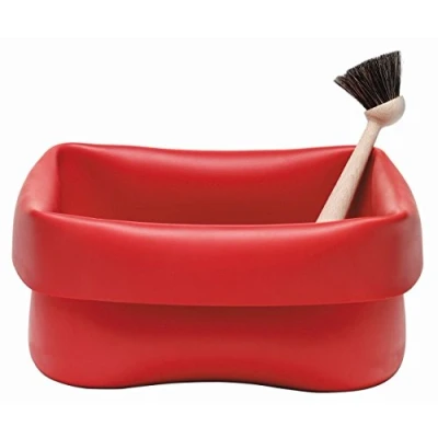 Afbeelding van Normann Copenhagen Spoelbak/spoelbak inclusief afwasborstel rubber rood