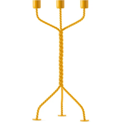 Afbeelding van Werkwaardige TWISTED KAARSHOLDER Yellow