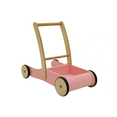 Afbeelding van Bandits &amp; Angels loopwagen Little Walker retro roze hout 1 jaar meisjes