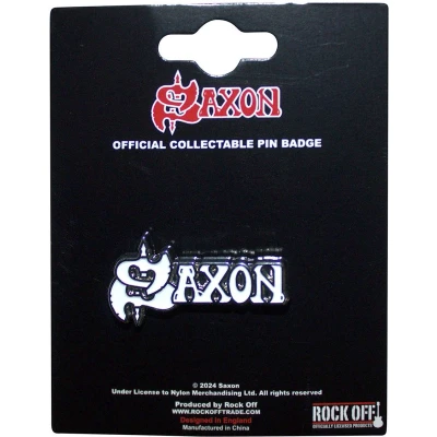 Afbeelding van Saxon White Logo Pin