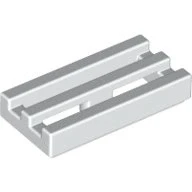 Afbeelding van LEGO Bricks Grillstenen, 1 x 2 kegels, wit, 50 stuks