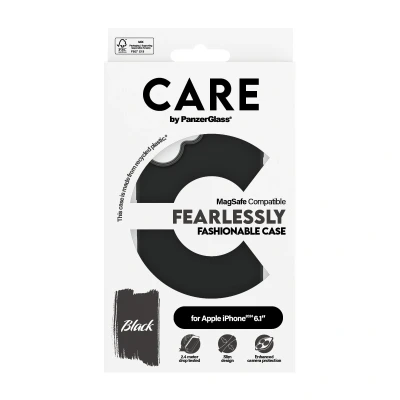 Afbeelding van Apple iPhone 16 MagSafe Hoesje Siliconen en TPU (zacht) PanzerGlass Hardcase/Backcover Zwart Telefoonhoesje Shockproof/Valbescherming