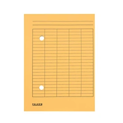 Afbeelding van Origineel Falken 10 stuks circulatiemap. Made in Germany. Gemaakt van gerecycled karton voor DIN A4 met 2 zijdige organisatieprint zeem Blauwe Engel nietmachine