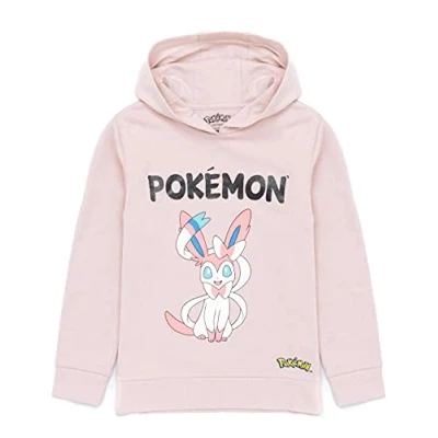 Afbeelding van Pokemon Hoodie Meisjes Kids Game Geschenken Sylaveon Lila Jumper Trui 5 6 jaar