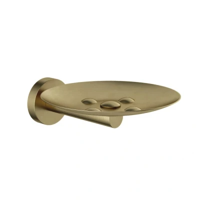 Afbeelding van HotBath Cobber zeepschaal wandmodel CBA02 Geborsteld Messing