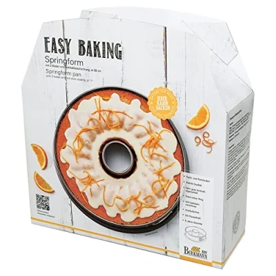 Afbeelding van RBV Birkmann Springvorm mit zwei Böden Easy Baking 28 cm Antihaftbeschichtung schnittfest