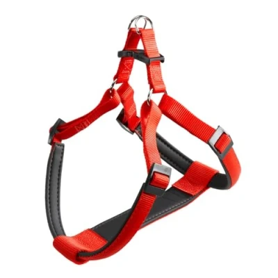 Afbeelding van Ferplast Daytona Hondenriem, nylon riem voor grote, middelgrote honden, 120 cm, met comfortabele gevoerde handgreep en metalen karabijnhaak, bruin