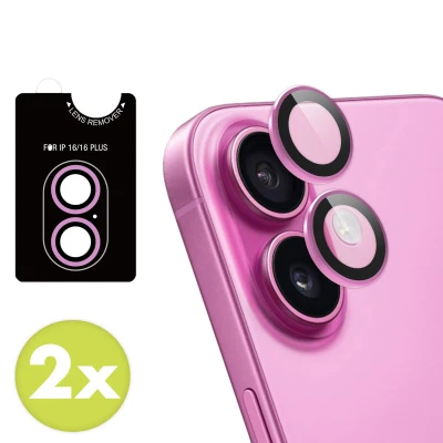 Afbeelding van 2 Pack Screenprotectors Apple iPhone 16: imoshion Camera lens protector Glas