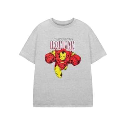 Afbeelding van Iron Man Jongens Grijs T shirt Met Korte Mouwen Marvel Graphic voor kinderen Superheld Ironman Cartoon Kleding Tony Stark Movie Merchandise cadeau en tieners