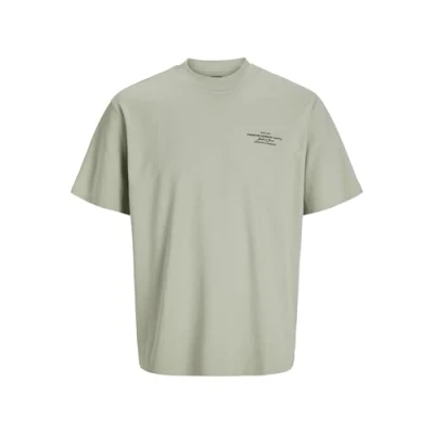 Afbeelding van Jack &amp; Jones Premium Jprblachad SS CREW NECK SN Tshirt print, Heren, Maat: XL, Aqua gray