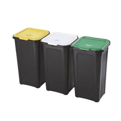 Afbeelding van Recycling prullenbak Tontarelli TON854 44 L (3 Stuks)