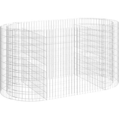 Afbeelding van Gabion plantenbak verhoogd 200x100x100 cm gegalvaniseerd ijzer