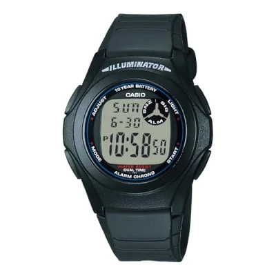 Afbeelding van Casio F 200W 1A 1ADF Reloj, Correa de goma #6096, Met bandjes