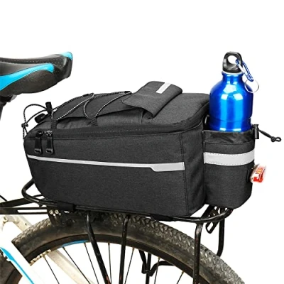Afbeelding van Lixada CoolerTrunk achtertas, schoudertas, geïsoleerd, grote capaciteit, bagagedrager voor achteruitfietsen, reflecterend, MTB, racefiets, zwart