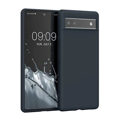 Afbeelding van kwmobile telefoonhoesje compatibel met Google Pixel 6a hoesje Zachte case voor smartphone Back cover in bosbesblauw