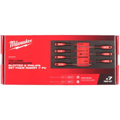 Afbeelding van Milwaukee Accessoires Foam Inlay schroevendraaier SL &amp; PH Set (7 delig) 4932492394